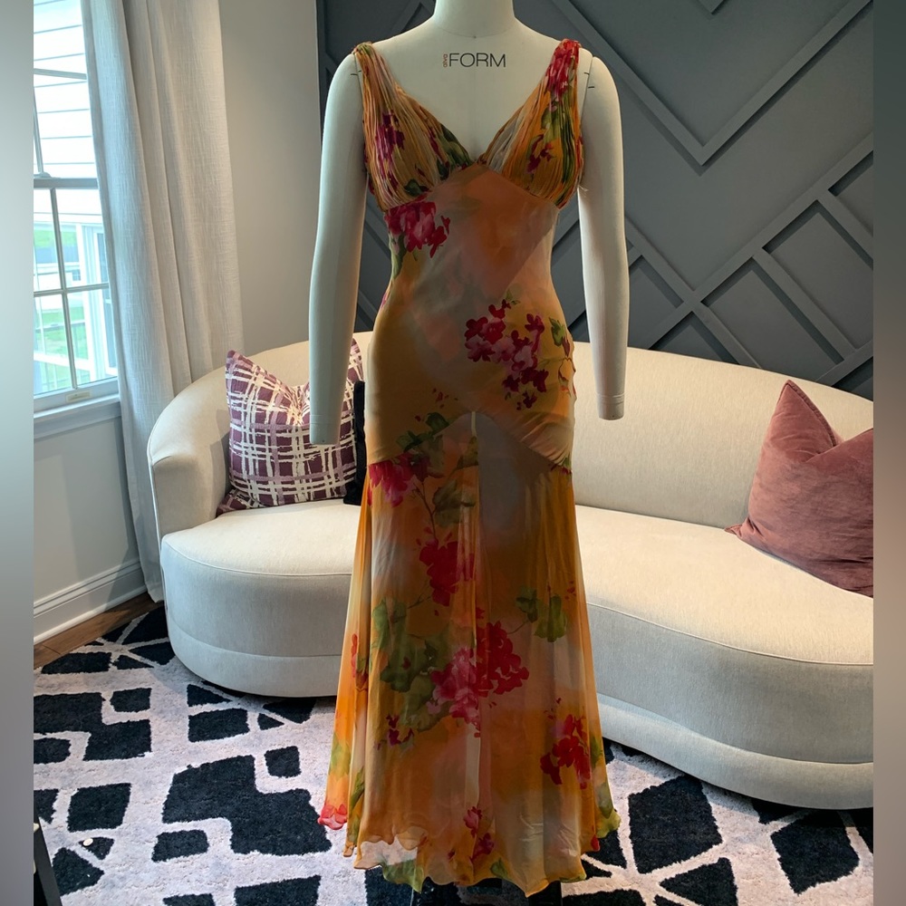 Jovani Floral Maxi Evening Dress. Can wear with or without corset.